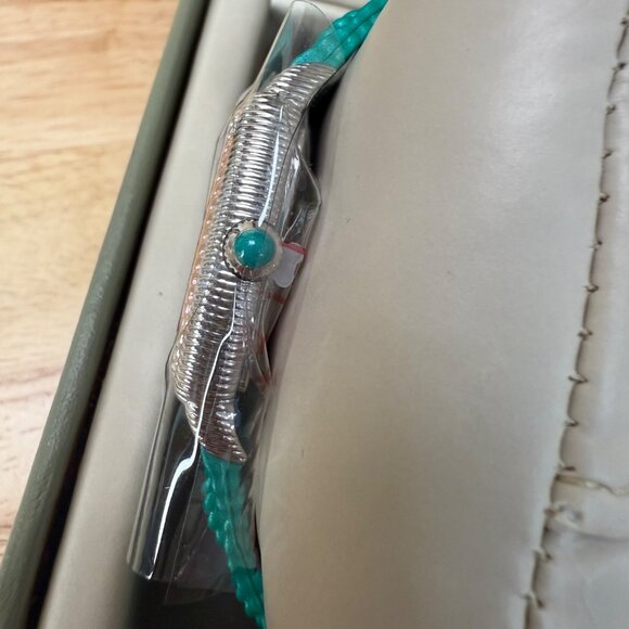 Judith Ripka Womens Watch With Mother-Of-Pearl Face Turquoise Silicone Band NIB - Picture 11 of 16